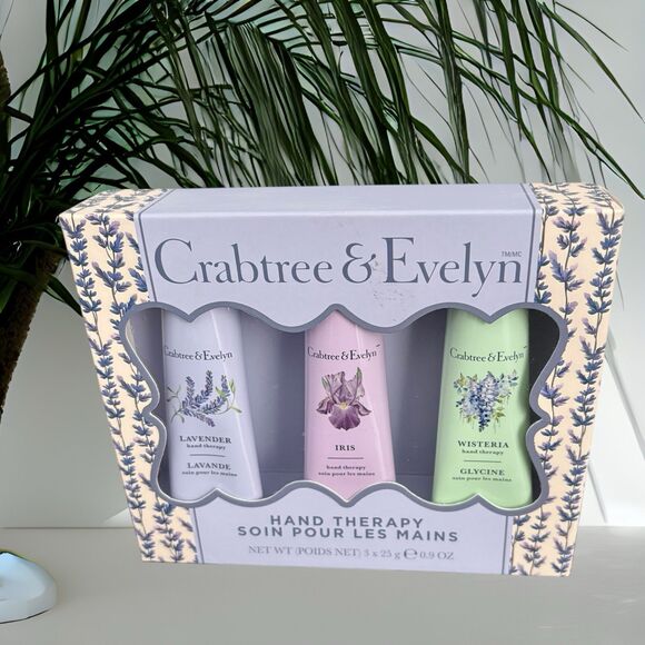 Crabtree & Evelyn Other - Crabtree & Evelyn Hand Therapy Gift Set 3 x 0.9 oz Lavender, Iris, Wisteria